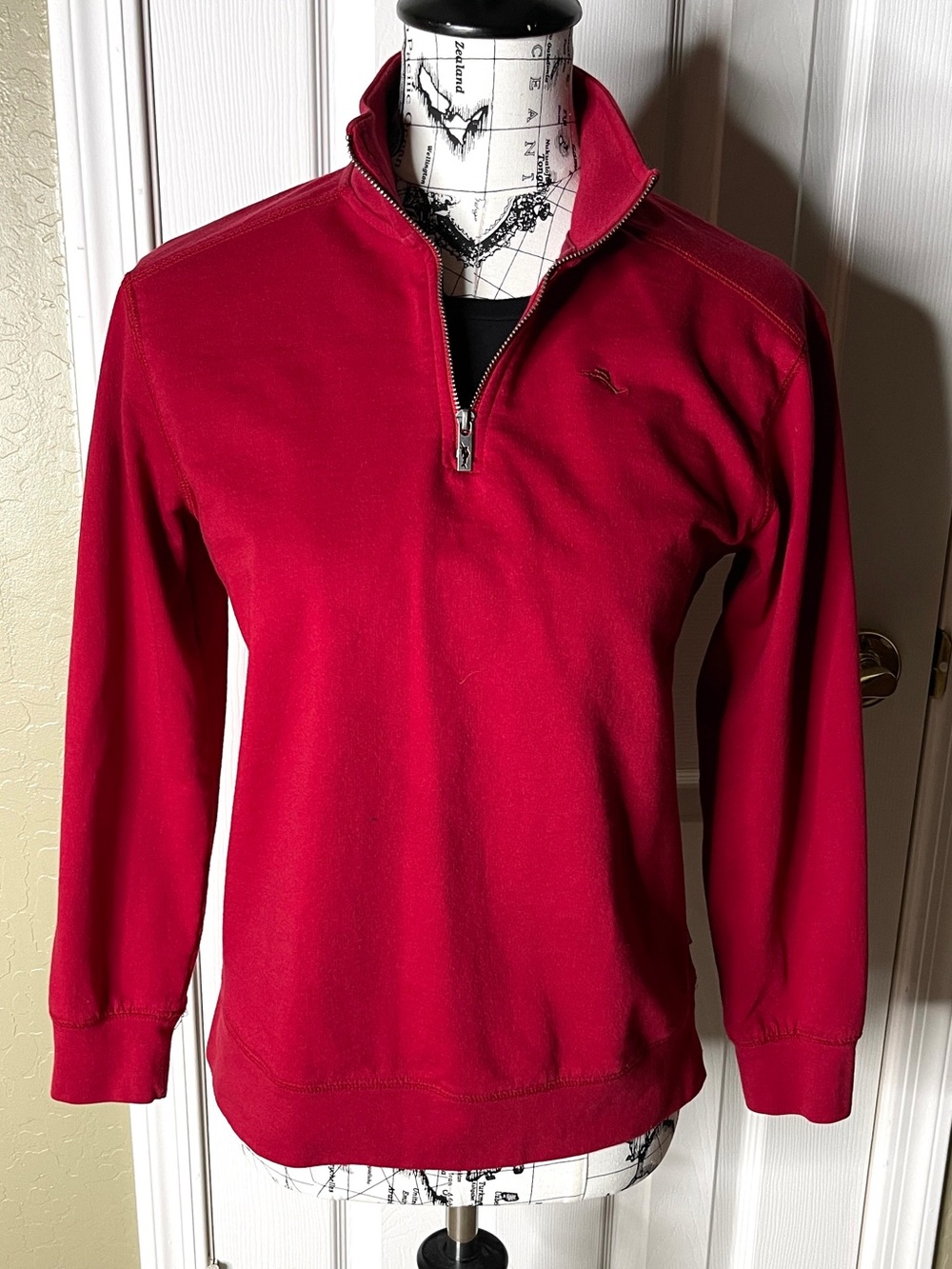 Tommy Bahama Men's Zip-Up Sweater - Red